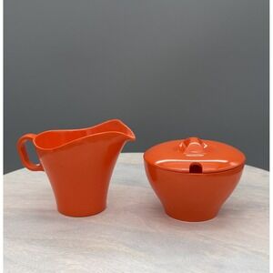 Boontonware Somerset Sugar Bowl with Lid & Creamer 6521-02 Made in USA Melamine